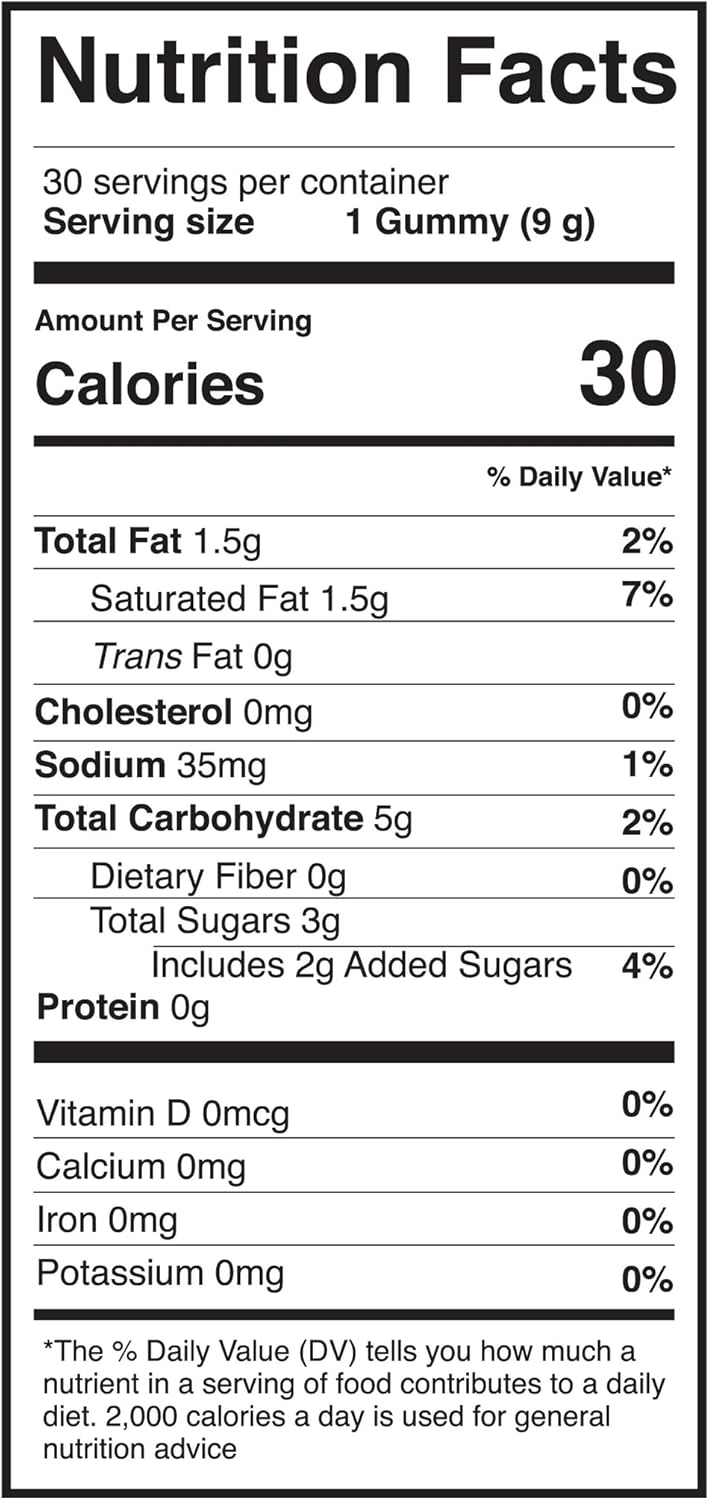 Organic Tart Cherry C60 Power Gummies - 30 Servings, 99.99% Pure C60 Carbon Fullerenes, Made in USA, Energy & Mental Clarity Support