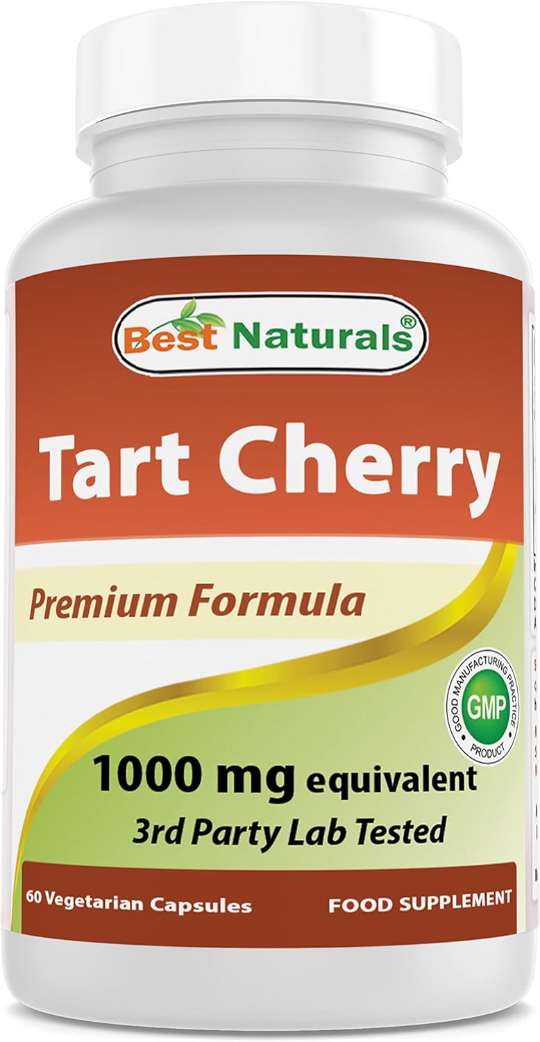 Organic Tart Cherry Extract Capsules - 1000 mg, 60 Count - Premium Quality Supplement for Joint Support and Sleep Aid