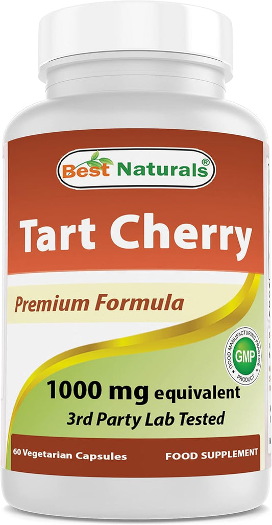 Organic Tart Cherry Extract Capsules - 1000 mg, 60 Count - Premium Quality Supplement for Joint Support and Sleep Aid