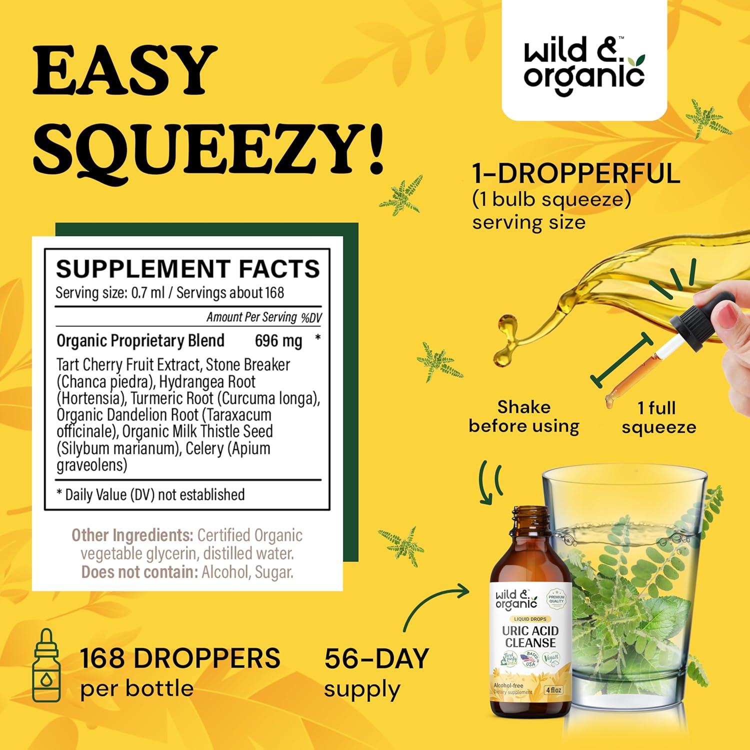 Organic Tart Cherry Gummies for Uric Acid Cleanse - 4 fl oz Bottle