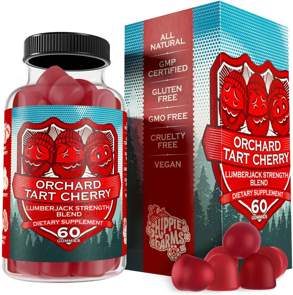 Organic Tart Cherry Gummies from Hippie Farms - 100% USA Grown