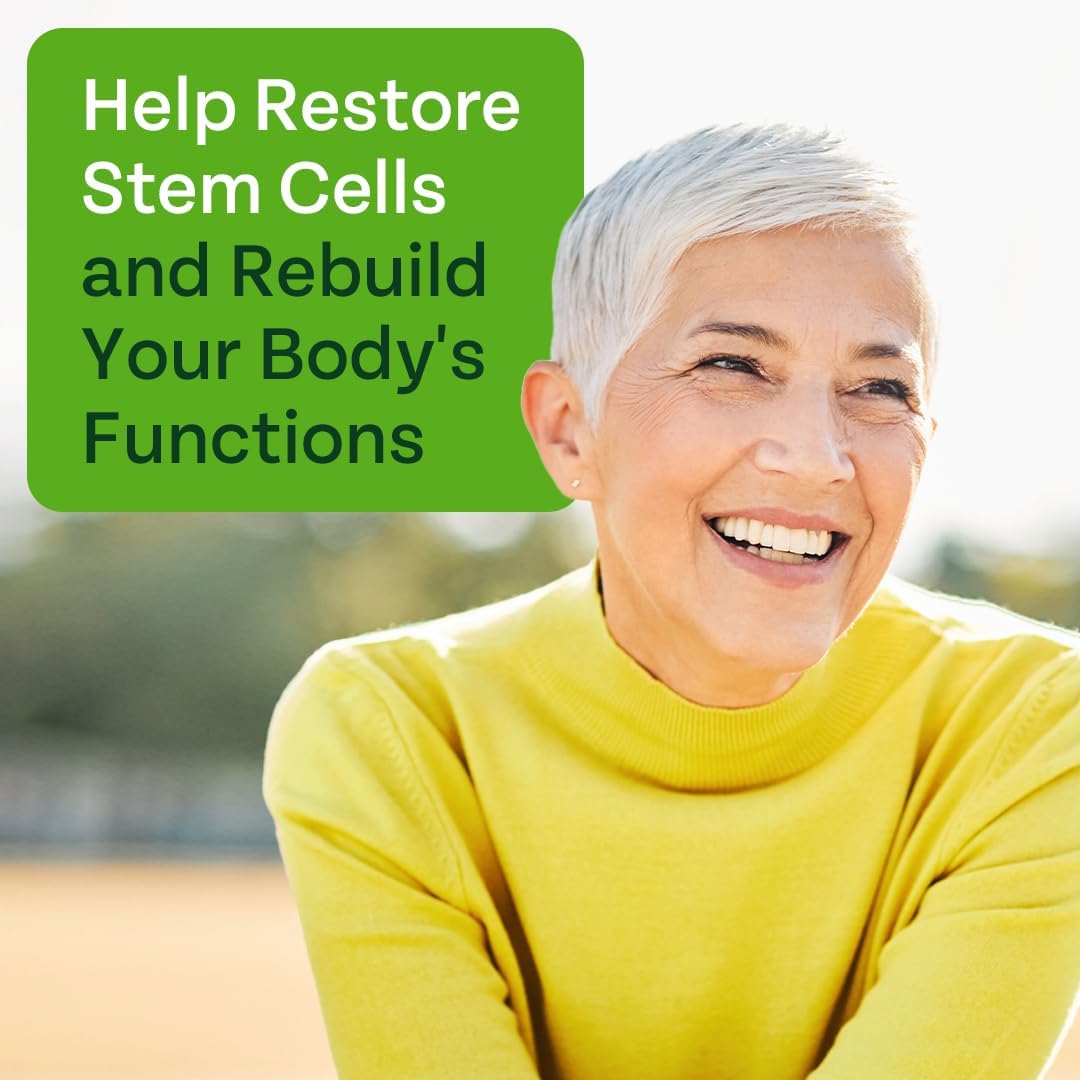 Organic Tibetan Sea Buckthorn Stem Cell Supplement for Regenerative Healing and Healthy Aging - Brain, Cartilage, Heart, Kidney Support (1 Bottle, 60 Count)