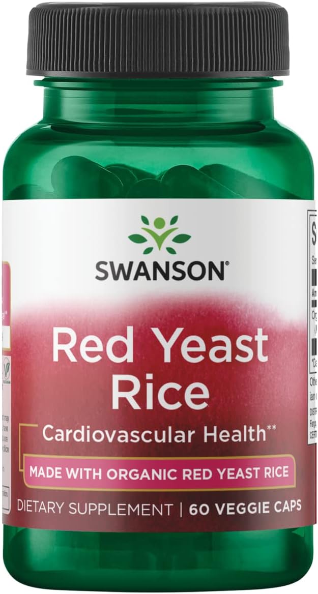 Organic Traditional Red Yeast Rice Capsules - 600mg, 60 Count by Swanson