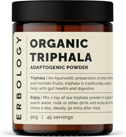 Organic Triphala Powder 3.2 oz - Ayurvedic Blend - Gut Health Support - Vegan & Gluten-Free - Non-GMO - Farm Fresh from India