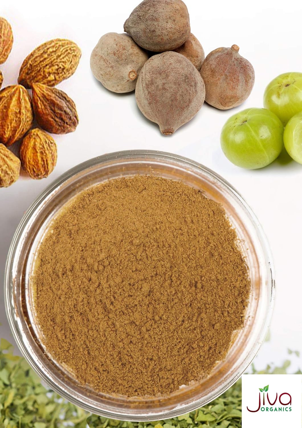 Organic Triphala Powder 7 oz Bag - Ground Amla, Bhibitaki, Haritaki Fruits Blend, 100% Natural, Non-GMO by Jiva Organics