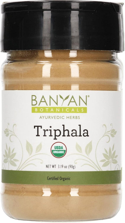 Organic Triphala Powder for Daily Detox, Cleansing, and Rejuvenation - Amla, Haritaki, Bibhitaki Blend - Supports Regularity - Spice Jar - Non-GMO