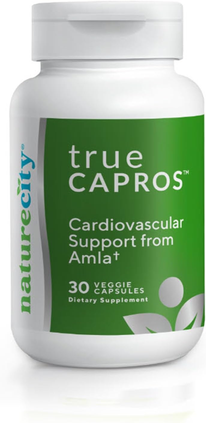 Organic True-Capros Amla Fruit Extract Capsules - Heart Health Antioxidant Support (30 Caps) Vegan & Non-GMO