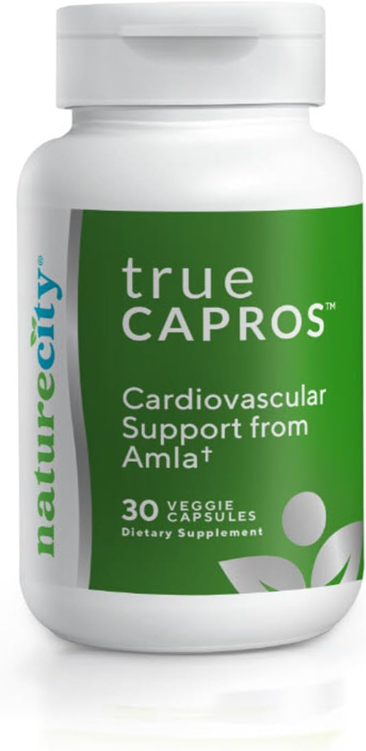 Organic True-Capros Amla Fruit Extract Capsules - Heart Health Antioxidant Support (30 Caps) Vegan & Non-GMO