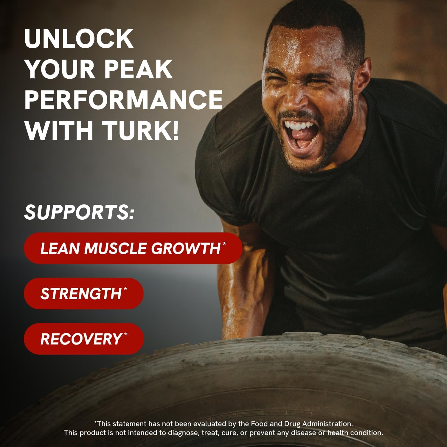 Organic Turkesterone Supplement for Men - Muscle Growth Formula with Fadogia Agrestis, Pterostilbene | 120 Count Powder