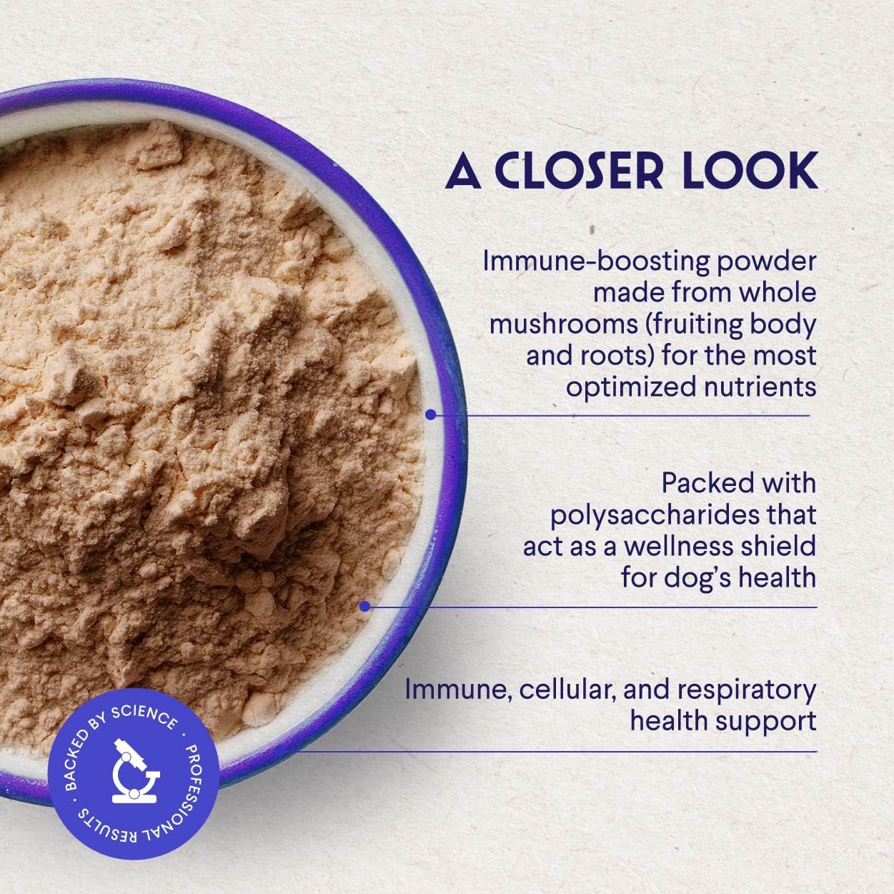 Organic Turkey Tail Mushroom Powder for Dogs - Immune Boosting Mushroom Supplement with Beta Glucans & Polysaccharides - 2.12 oz