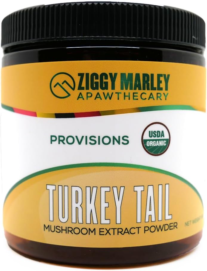 Organic Turkey Tail Mushroom Powder for Pets - Immunity & Digestion Support - Fruiting Body Extract, 90g