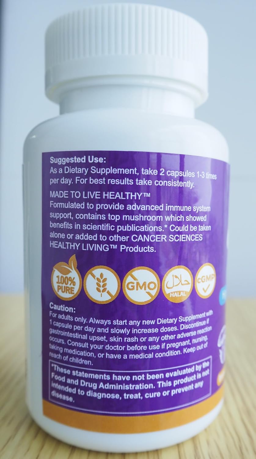 Organic Turkey Tail Mushroom Supplement 1500mg - High Potency Beta-Glucans for Gut Health & Immune Support - 120 Capsules