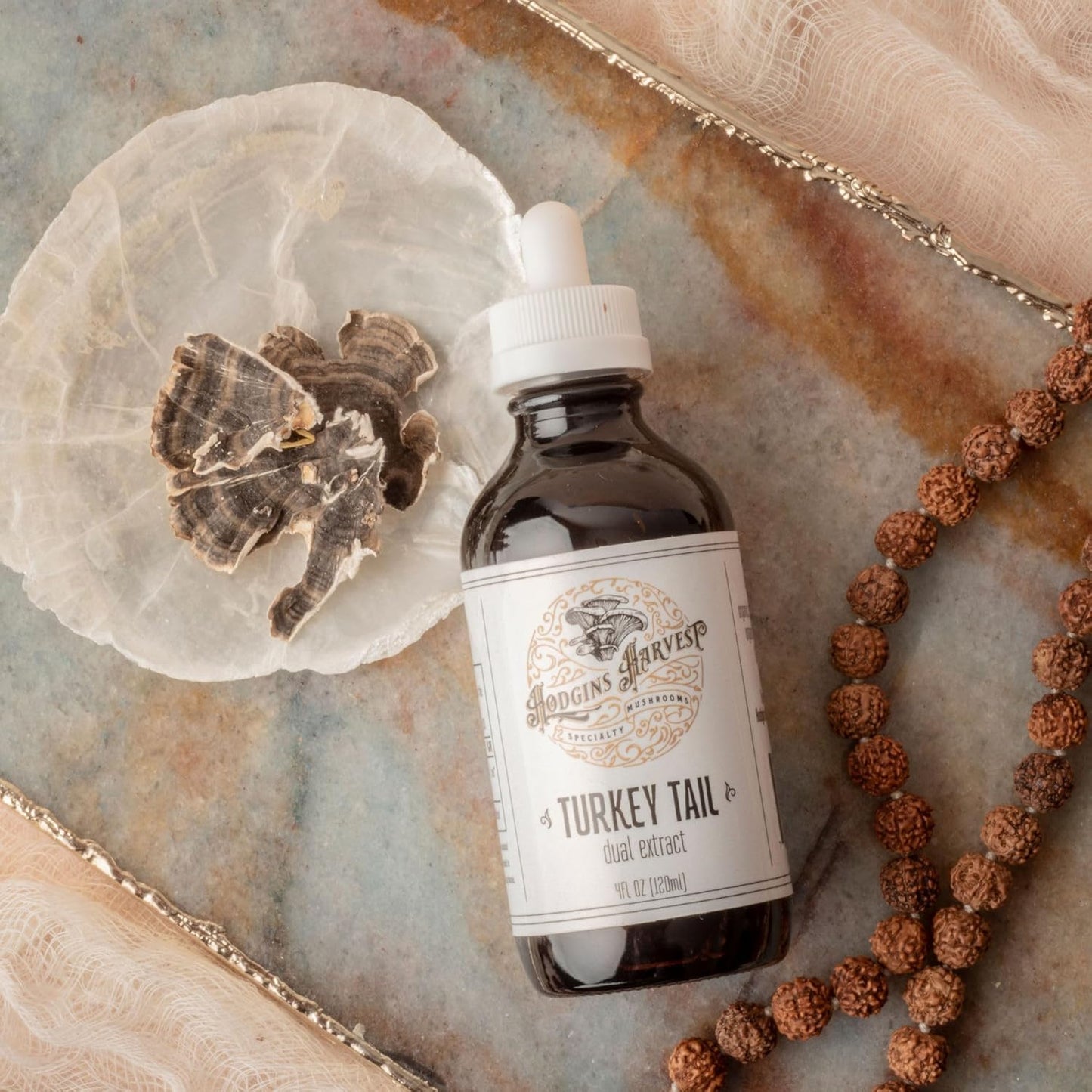 Organic Turkey Tail Mushroom Tincture | Grown on USA Farm | Dual Extract | Extra-Concentrated (2 fl oz)