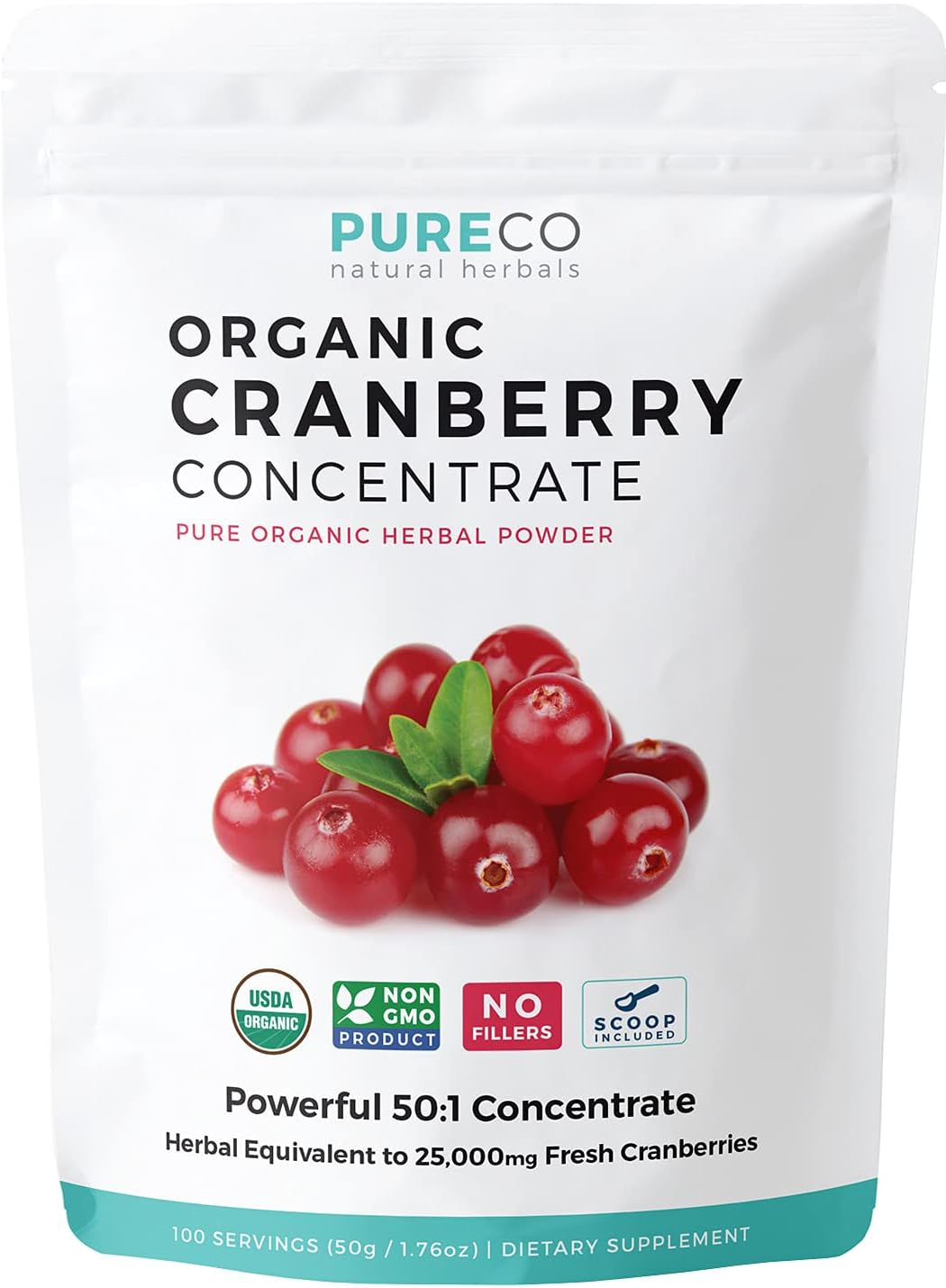 Organic Turmeric & Cranberry Bundle - 3 Month Supply (120 Capsules Turmeric Curcumin with Black Pepper & Ginger + 100 Scoops Cranberry Concentrate Powder Extract)