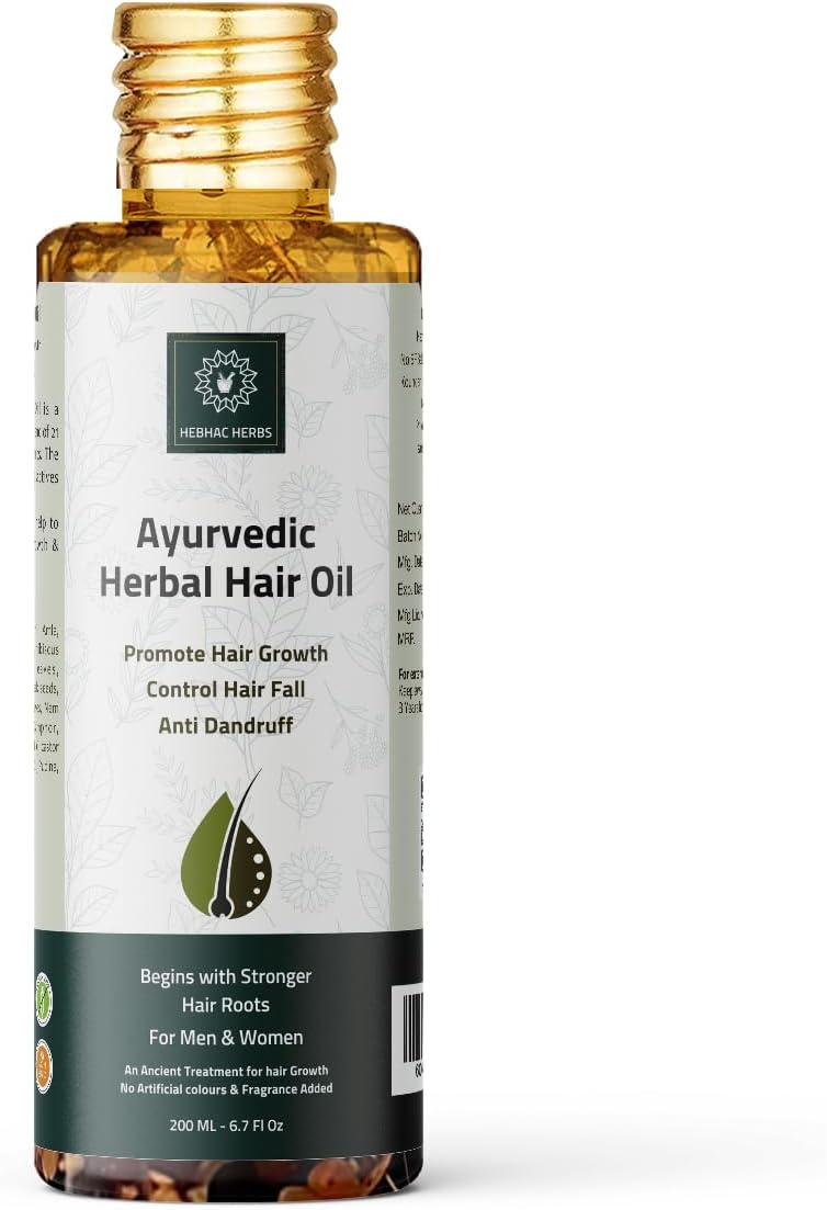 Organic Turmeric Curcumin Capsules & Ayurvedic Herbal Hair Oil by Hebhac Herbs