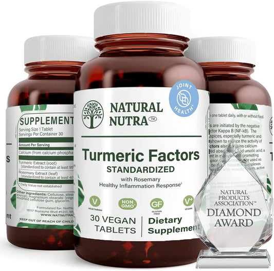 Organic Turmeric Curcumin Supplement with 95% Curcuminoids and Rosemary for Brain Health - Memory, Concentration, Digestion - 350mg, 30 Vegan Tablets