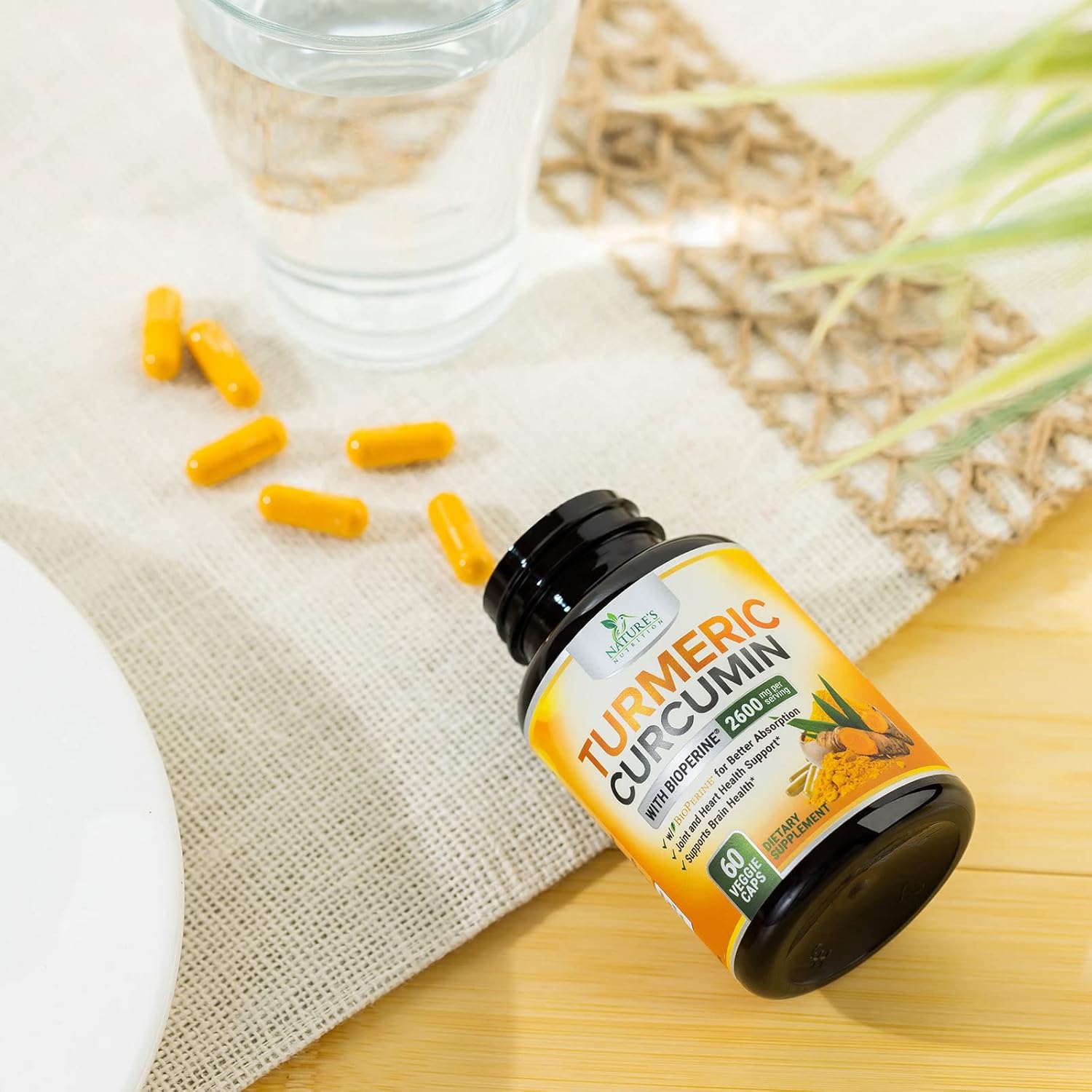 Organic Turmeric Curcumin Supplement with BioPerine for Joint Support - 2600mg Capsules - USA Bottled - Non-GMO Vegan Formula with Black Pepper - BoostGo Australia