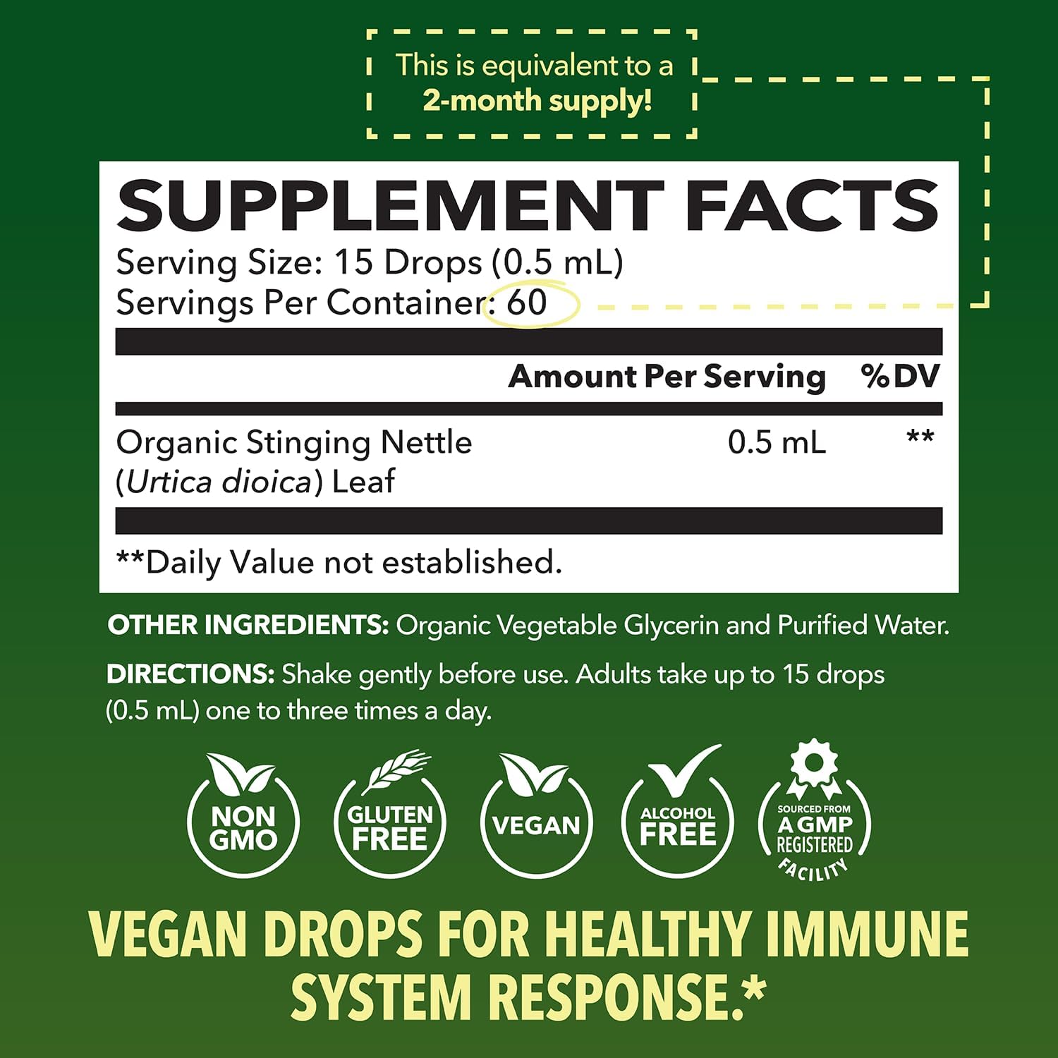 Organic Turmeric, Ginger, and Nettle Root Gummies & Drops for Metabolism, Prostate, Joint, & Immune Support - Non-GMO & Gluten-Free - 60 Gummies, 1 Fl Oz