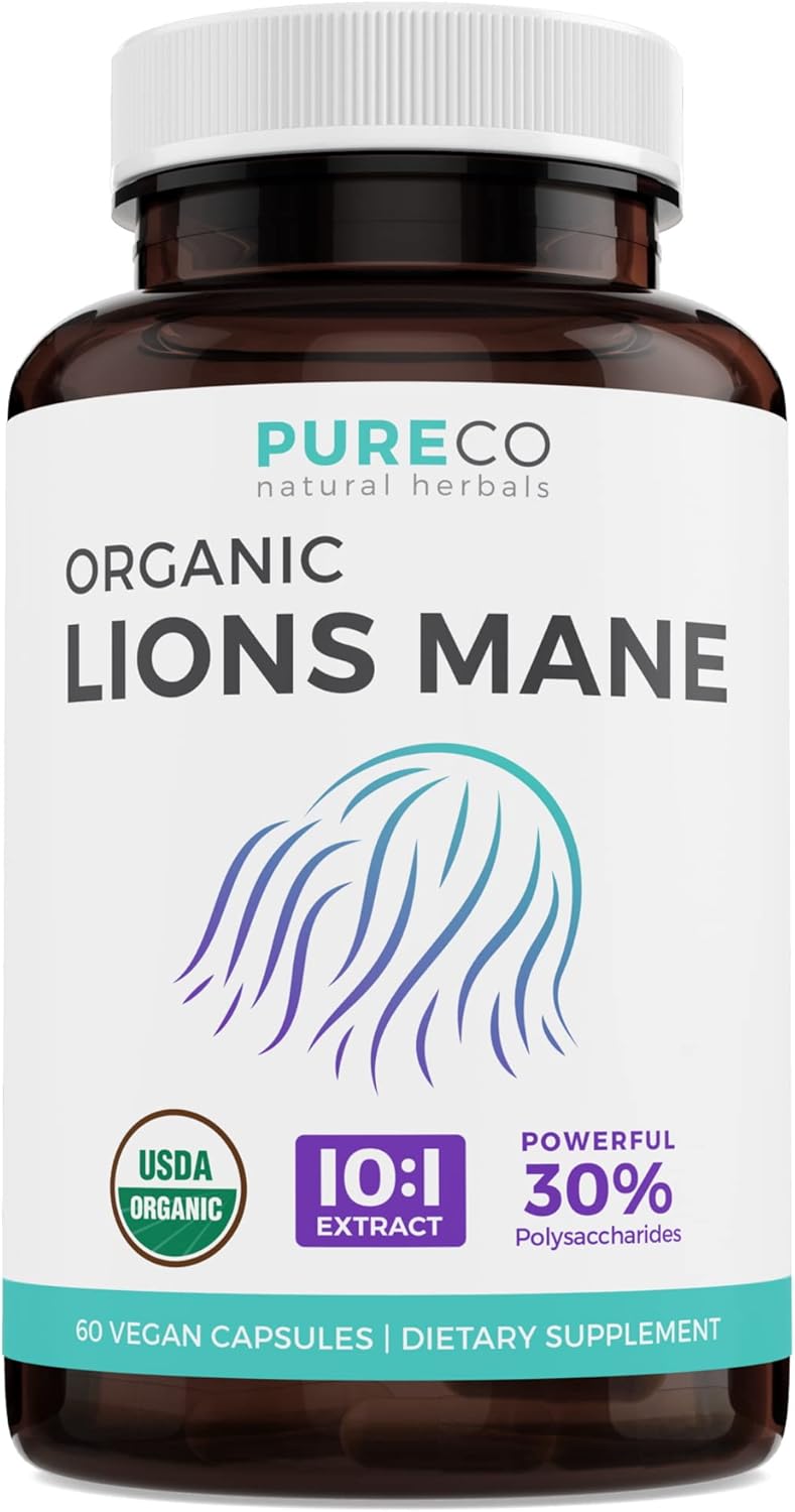 Organic Turmeric & Lions Mane Bundle - Turmeric Curcumin with Black Pepper & Ginger (120 Caps) + Lions Mane Mushroom 10:1 Extract (60 Caps)