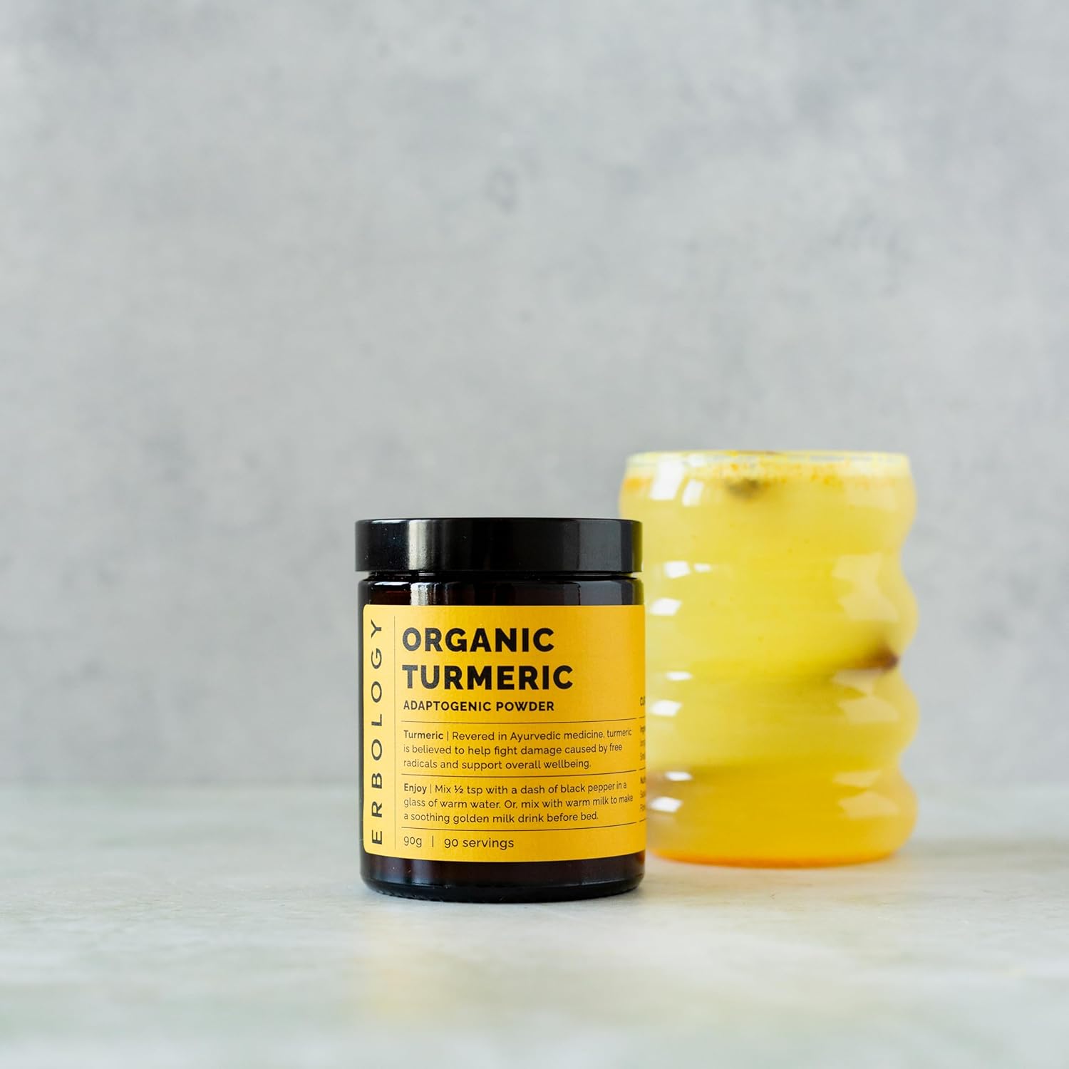 Organic Turmeric Powder 3.2 oz - 90 Servings - 5.5% Curcumin - No Additives - Sustainably Sourced from India - Vegan - GMO-Free