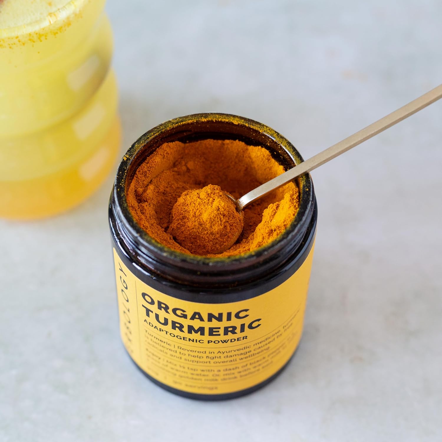 Organic Turmeric Powder 3.2 oz - 90 Servings - 5.5% Curcumin - No Additives - Sustainably Sourced from India - Vegan - GMO-Free