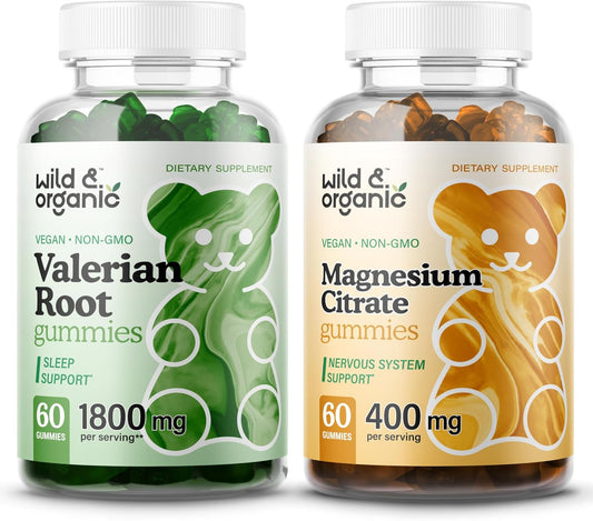 Organic Valerian Root and Magnesium Citrate Gummies for Calmness and Relaxation