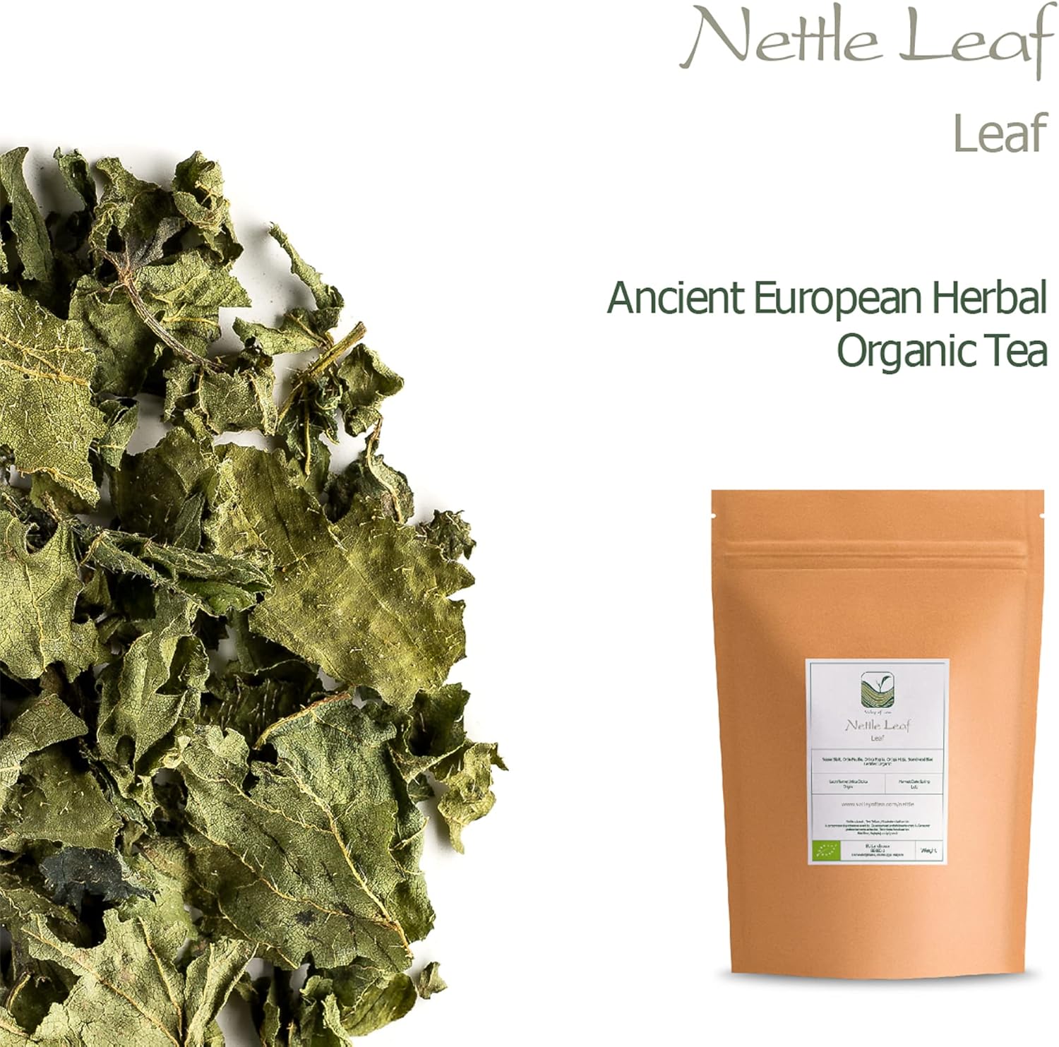 Organic Valley of Tea Nettle Leaf Herbal Tea - Dried Urtica Dioica Nettles - Natural Nettle Leaf Tea for Wellness