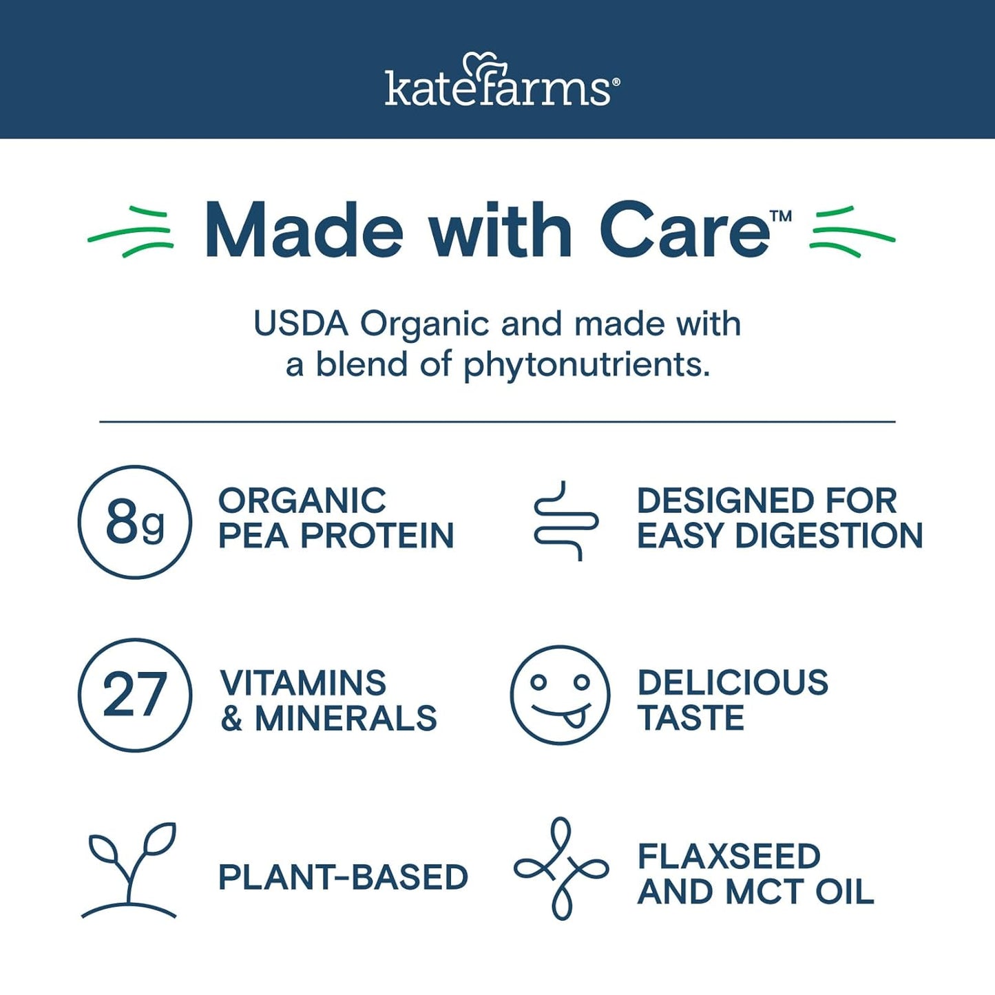 Organic Vanilla Pediatric Kids Nutrition Shake - 8g Protein, 27 Vitamins, Meal Replacement, Gluten Free, Non-GMO - 8.45 oz (6 Pack)