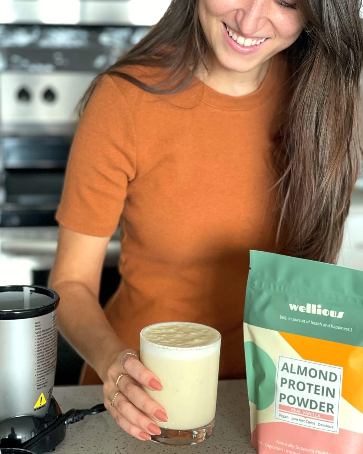 Organic Vanilla Vegan Protein Powder - Clean Plant-Based Protein for Gut Health, High Fiber, Keto-Friendly, Sodium-Free, Lactose-Free