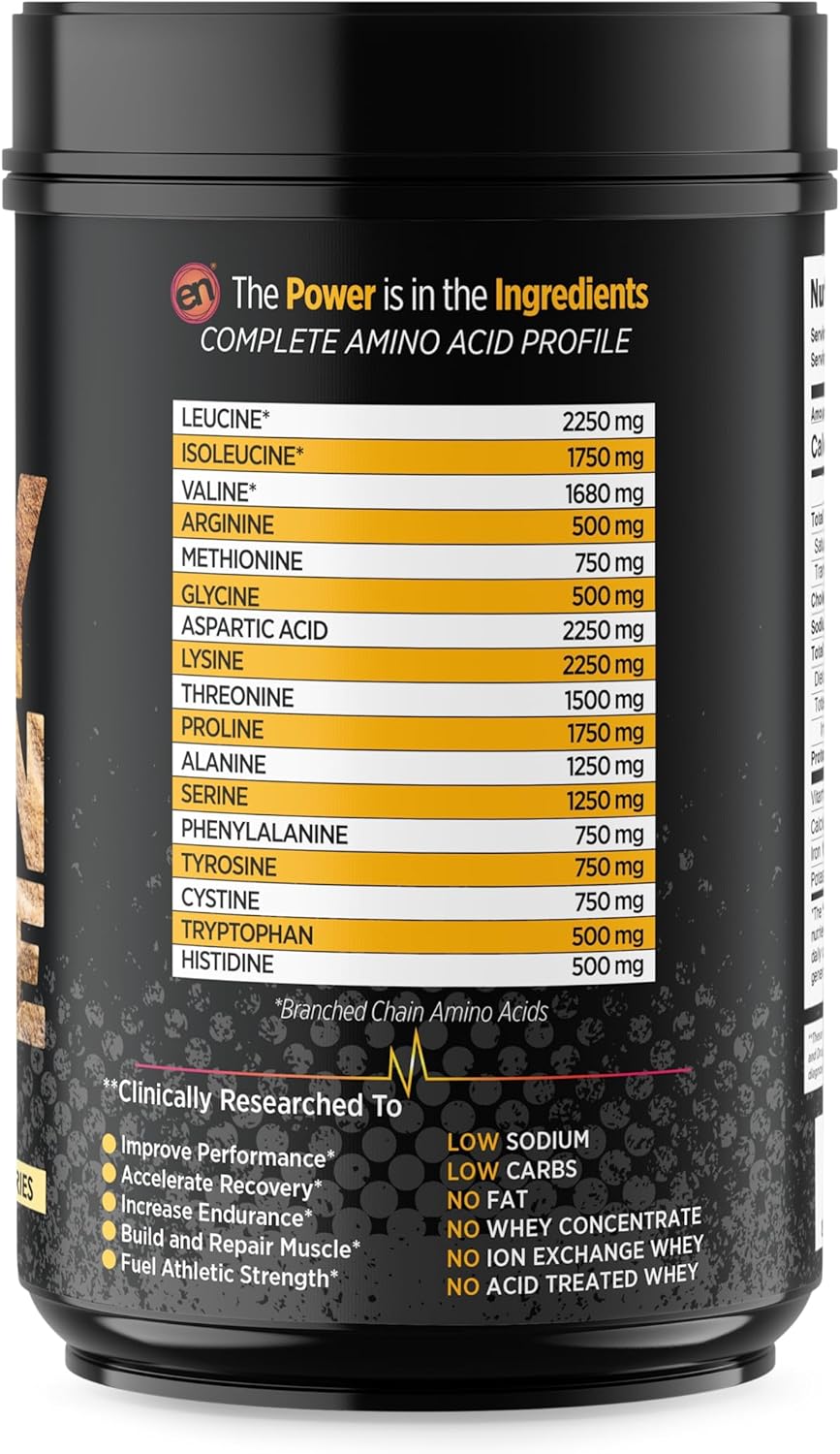 Organic Vanilla Whey Isolate Protein Powder - 25g Protein, Non-GMO, Muscle Growth Support - EarthNutri - 20 Servings