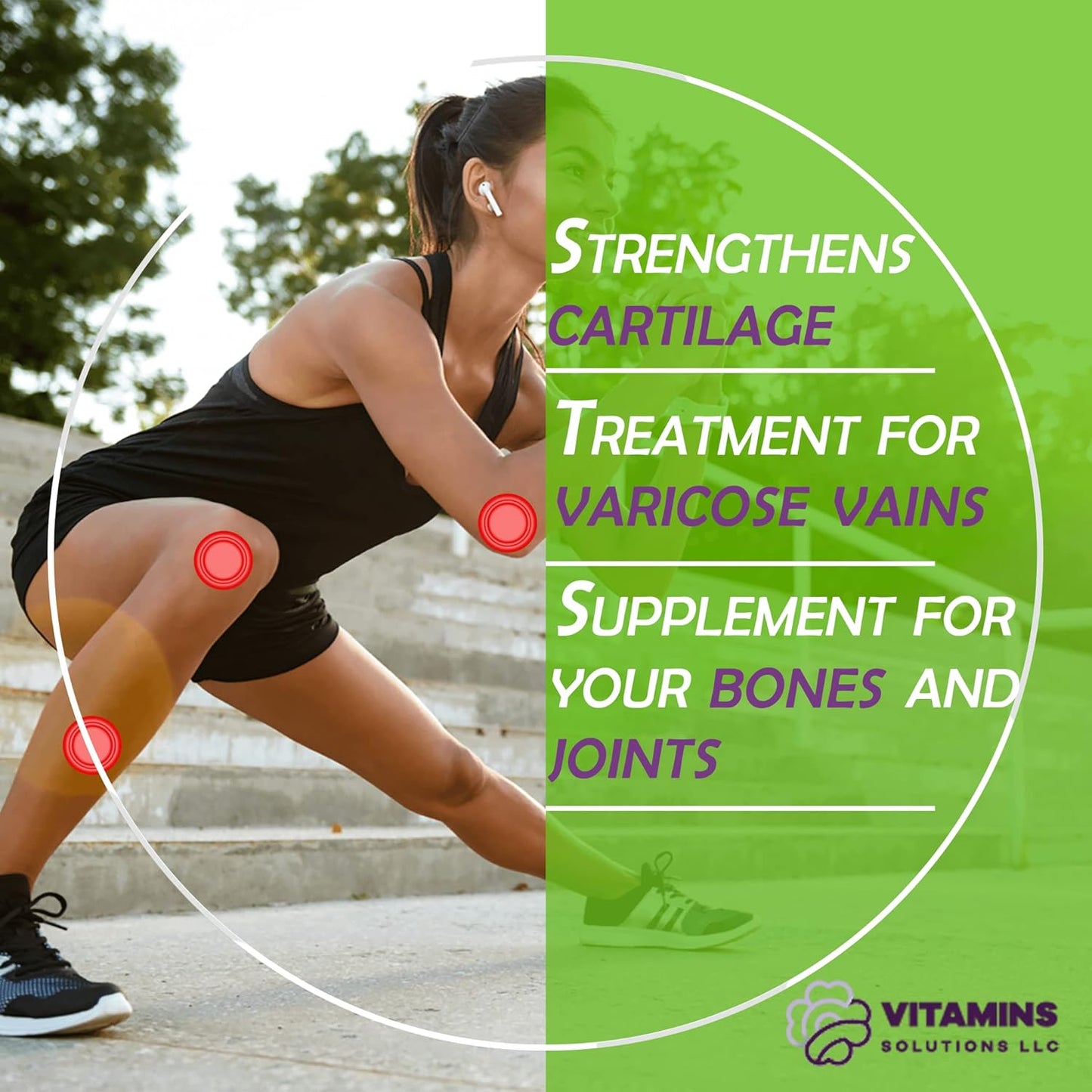 Organic Varicose Vein Treatment Capsules with L-Carnitine and Nopal - Boost Energy Levels - 60 Count