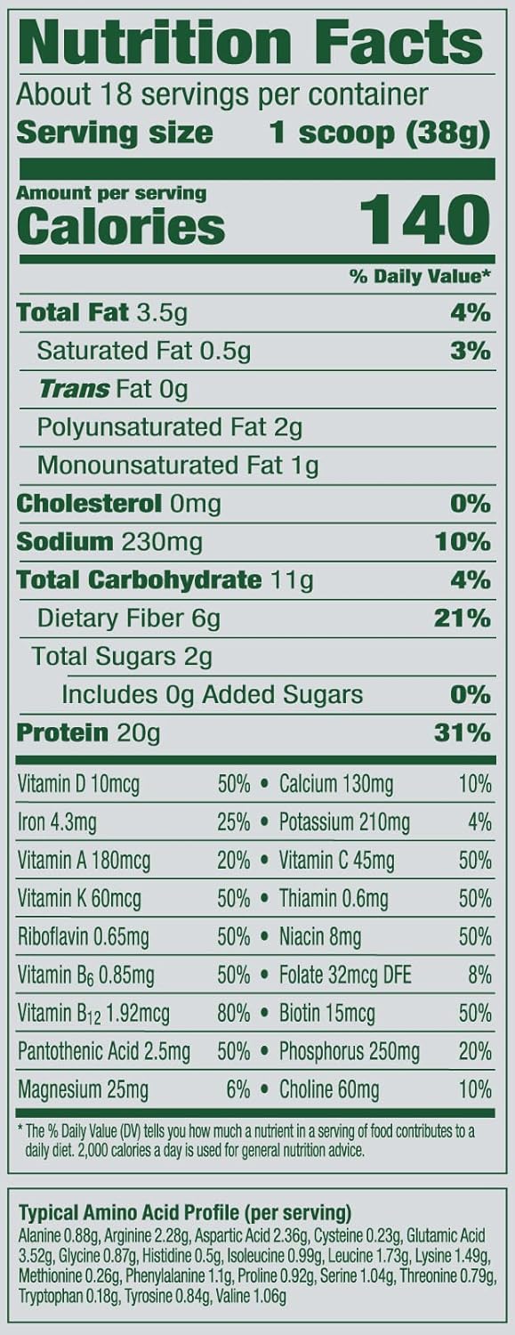 Organic Vega Berry Protein Powder Shake, 24.3 Ounce - Large Size