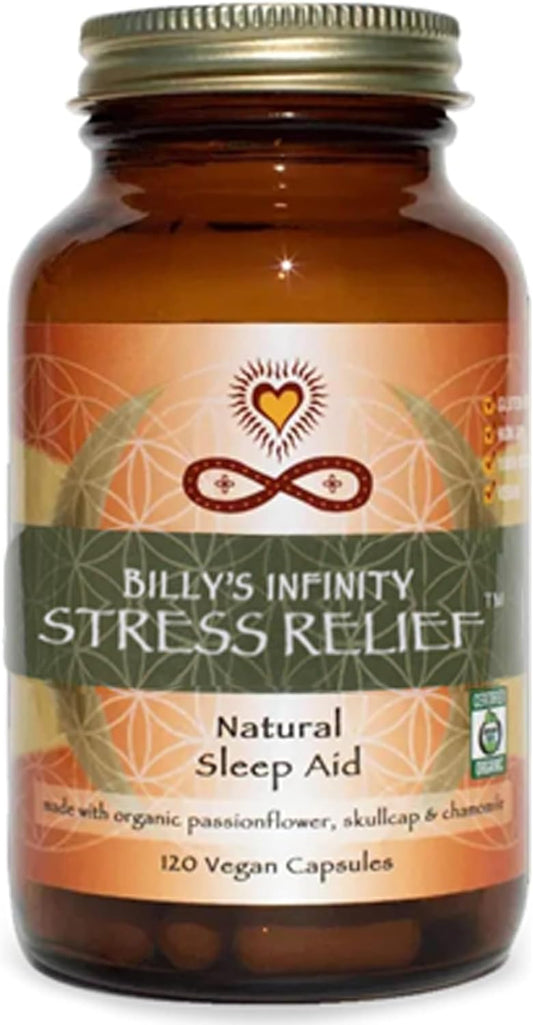 Organic Vegan Adaptogen Mood Support Supplement with Passion Flower, Skullcap & Chamomile - 40 Day Supply