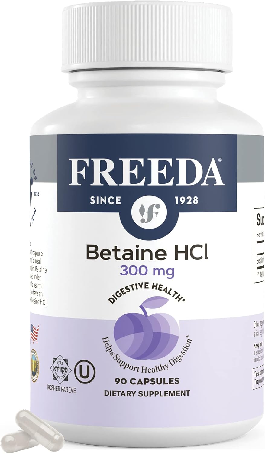 Organic Vegan Betaine HCl Supplement for Healthy Digestion - Non-Pepsin Formula (90 Capsules) - BoostGo Australia