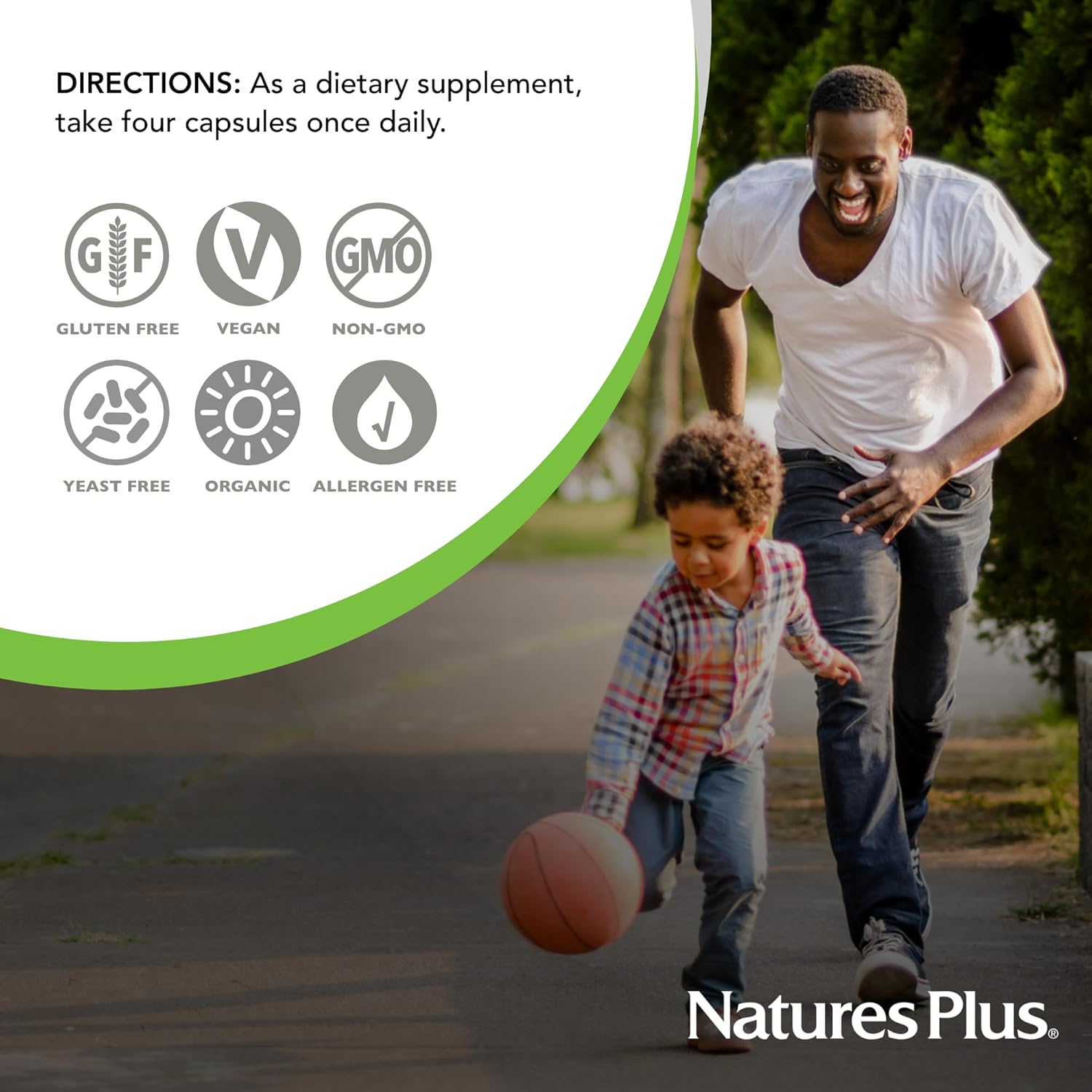 Organic Vegan Calcium Supplement - Pack of 2, 120 Capsules - Vegetarian & Gluten Free - Natures Plus Source of Life Garden