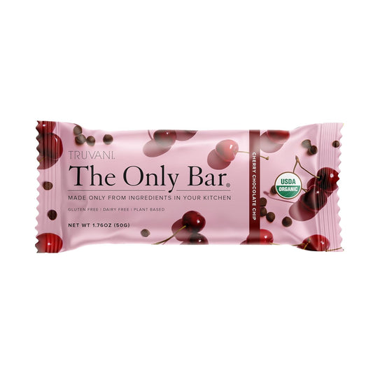 Organic Vegan Cherry Chocolate Chip Snack Bars - 5g Protein, Dairy Soy Gluten Free