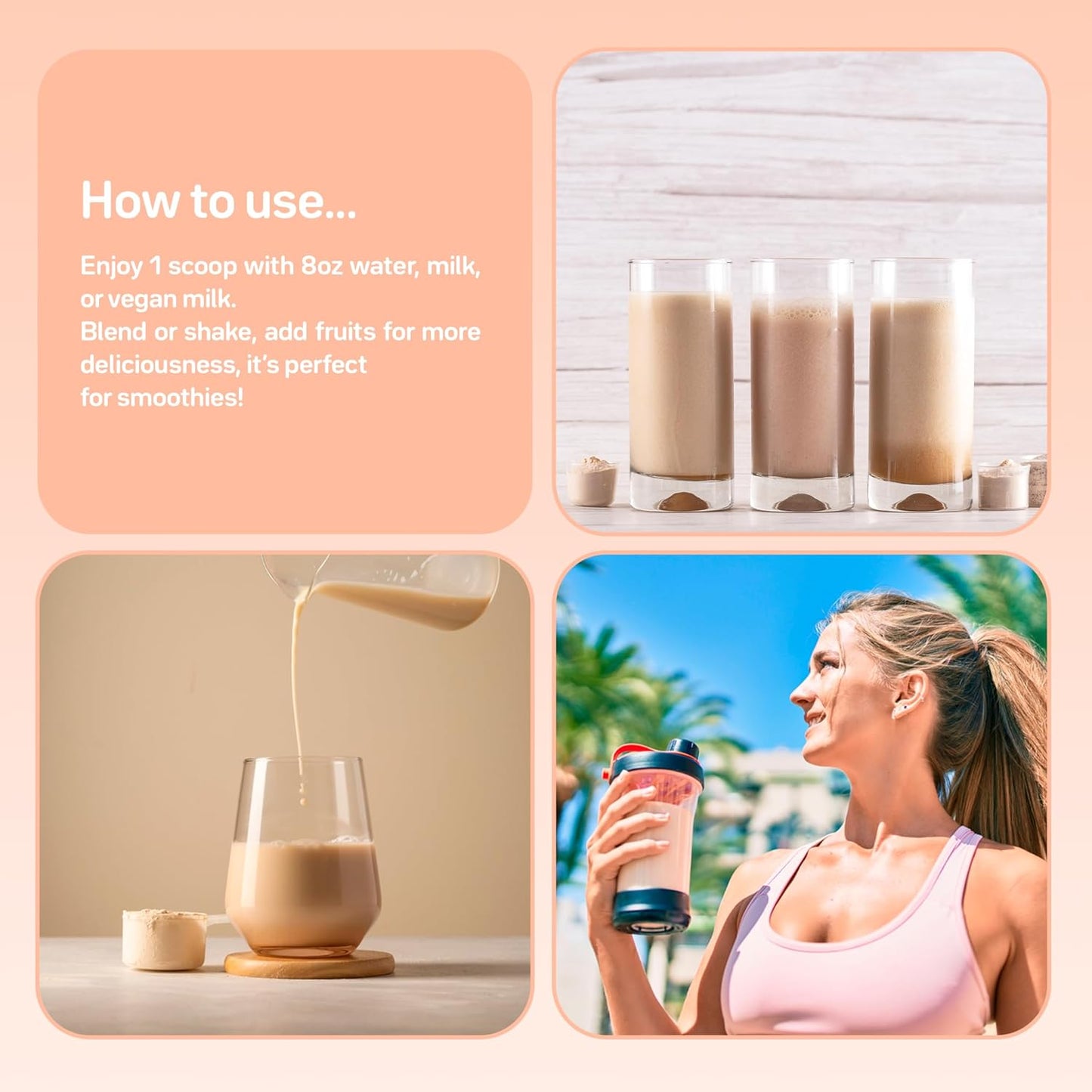 Organic Vegan Coffee Protein Shake Powder with Probiotics, Prebiotics, and 20g Protein - Keto Friendly & Gluten Free - 15 Sachets