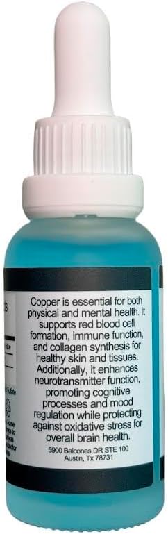 Organic Vegan Copper Supplement Tincture for Health by Rainier Labs