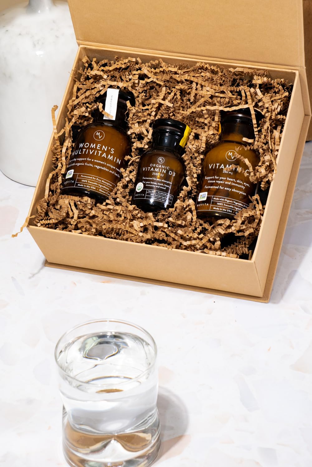 Organic Vegan Health Trio Gift Set with Vitamin D3, C, and Women's Multivitamin - Fermented Whole Foods, Vitamins, and Minerals - Gluten-Free & Non-GMO