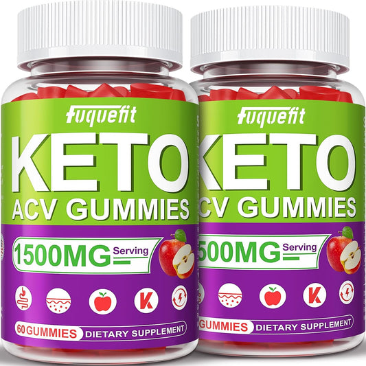 Organic Vegan Keto ACV Gummies 2 Pack - Advanced Formula with B12 and Pomegranate Beet Juice - 120 Gummies - BoostGo Australia