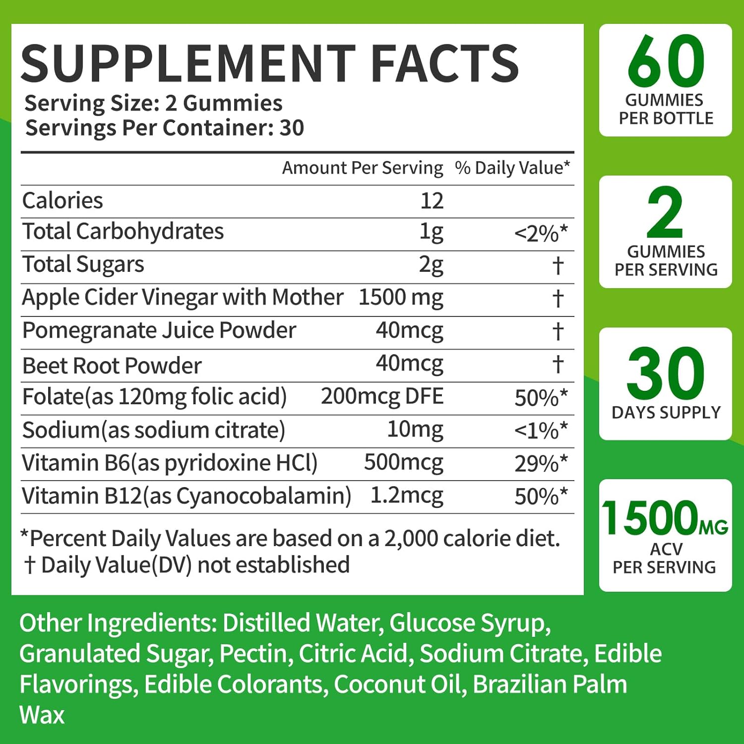 Organic Vegan Keto ACV Gummies 2 Pack - Advanced Formula with B12 and Pomegranate Beet Juice - 120 Gummies - BoostGo Australia