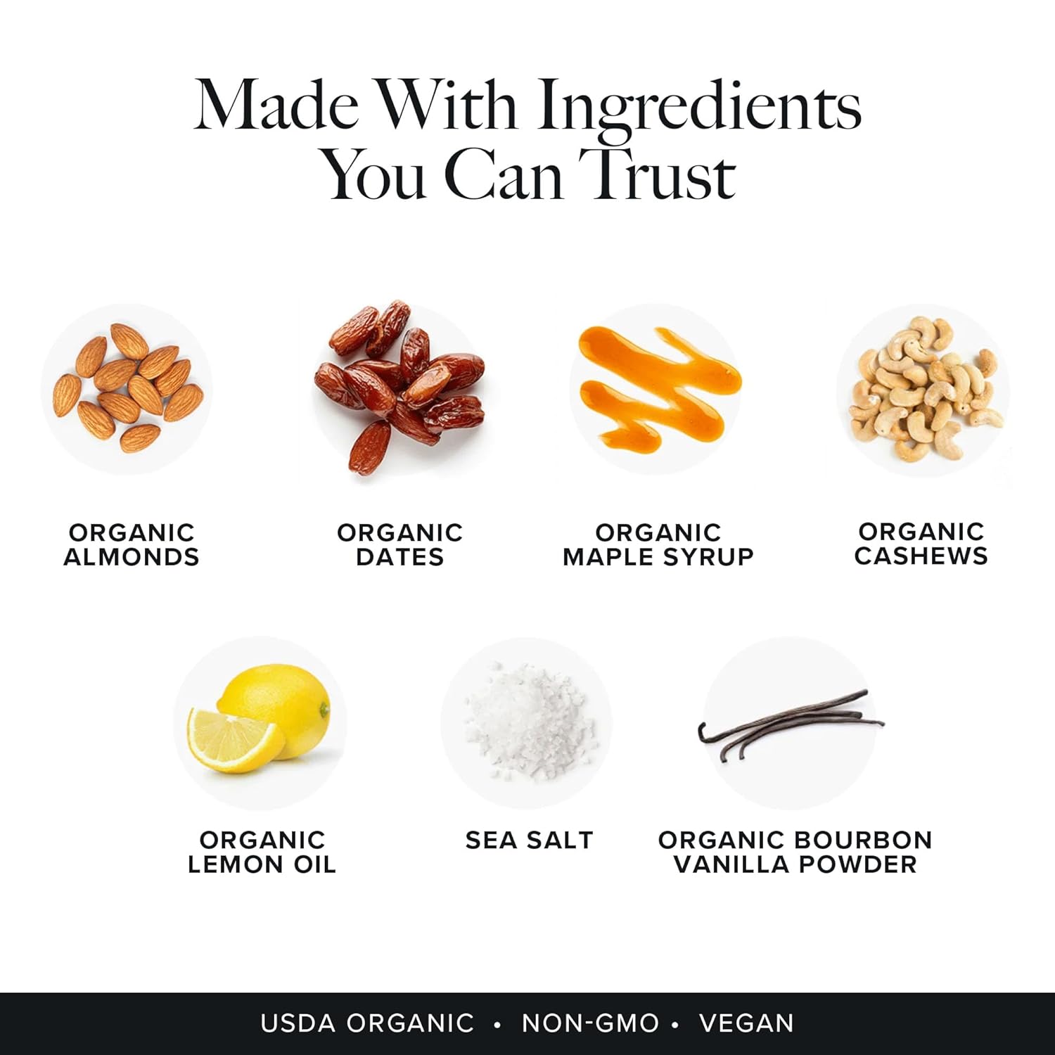 Organic Vegan Lemon Bar Snack Bar with 6g Protein - USDA Certified, Gluten-Free, Dairy-Free, Soy-Free - Individually Wrapped Pack of 1 - Truvani
