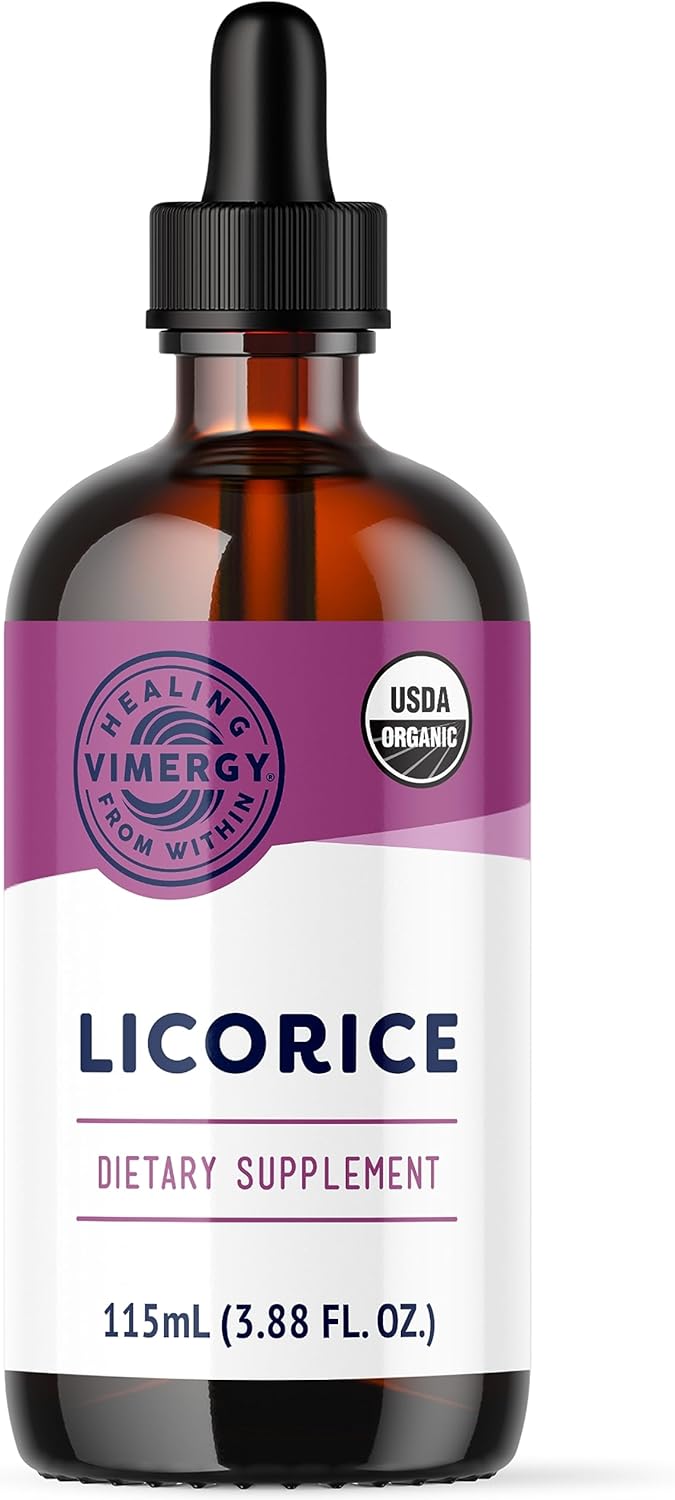 Organic Vegan Licorice Drops - Supports Digestion & Respiratory Health - USDA Certified - 115 mL (57 Servings)