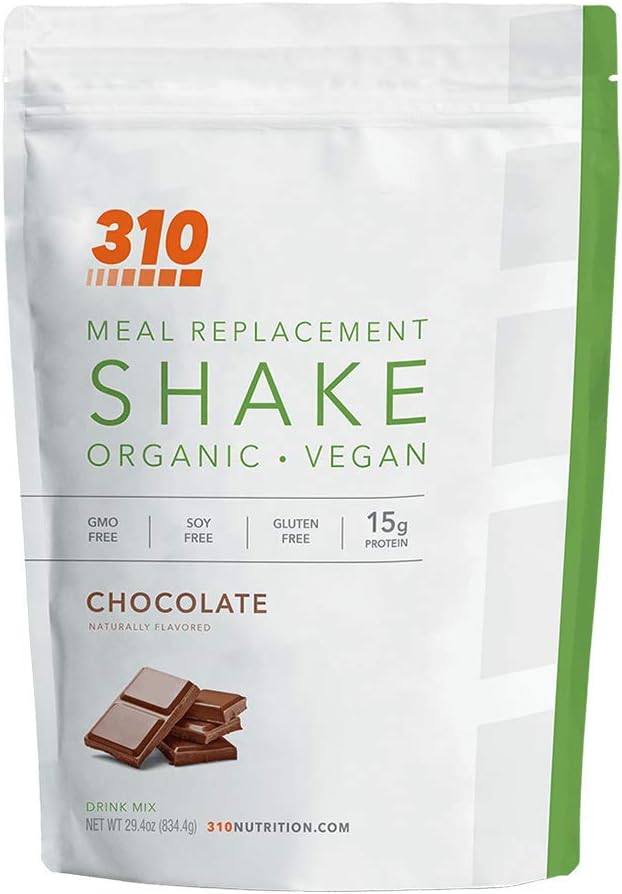 Organic Vegan Plant-Based Meal Replacement Shake - Dairy-Free, Soy-Free, Keto & Paleo Friendly, Chocolate Flavor, 28 Servings