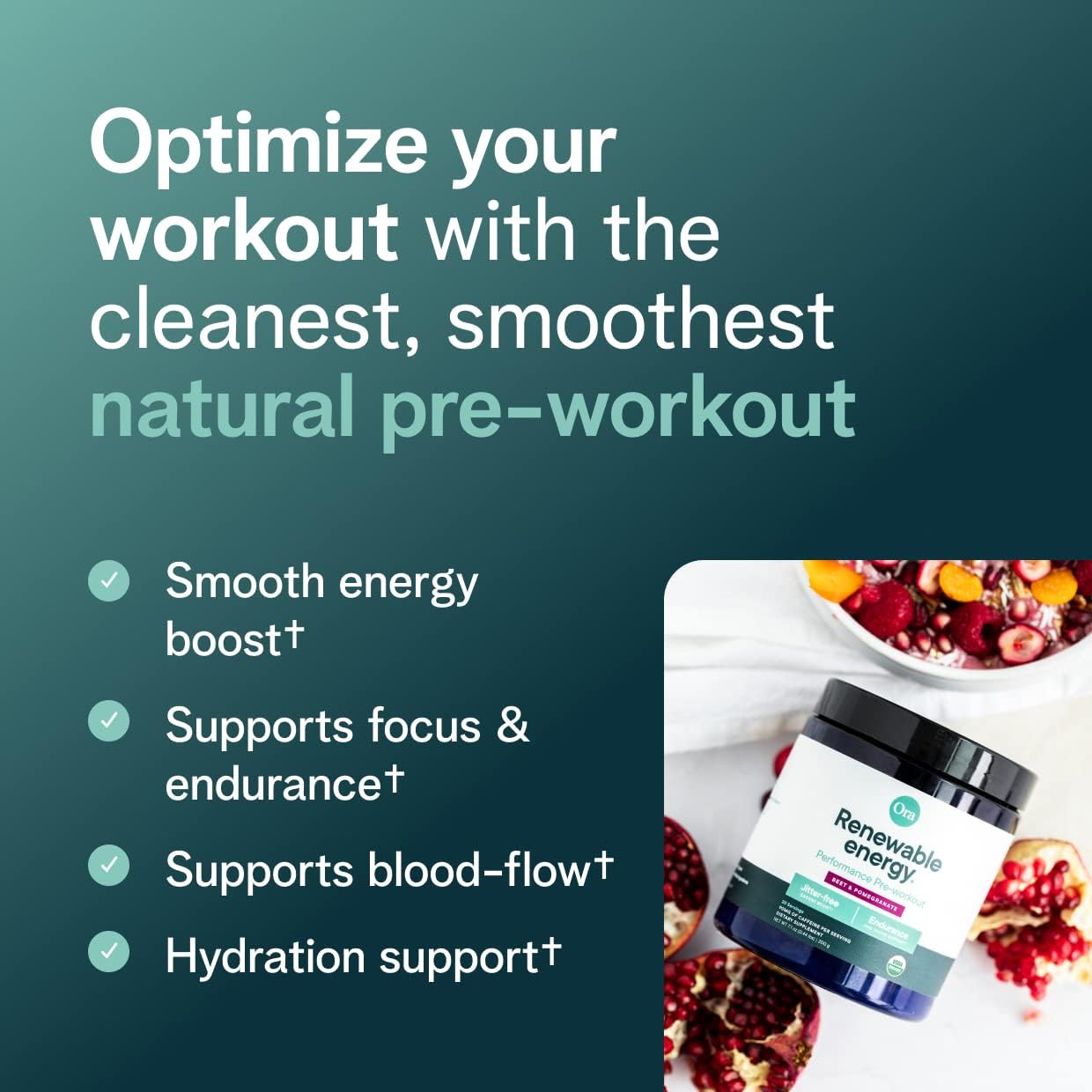 Organic Vegan Pre Workout Powder Berry Beet Flavor - Soy-Free & Gluten-Free Energy Boost for Men & Women, 20 Servings - BoostGo Australia
