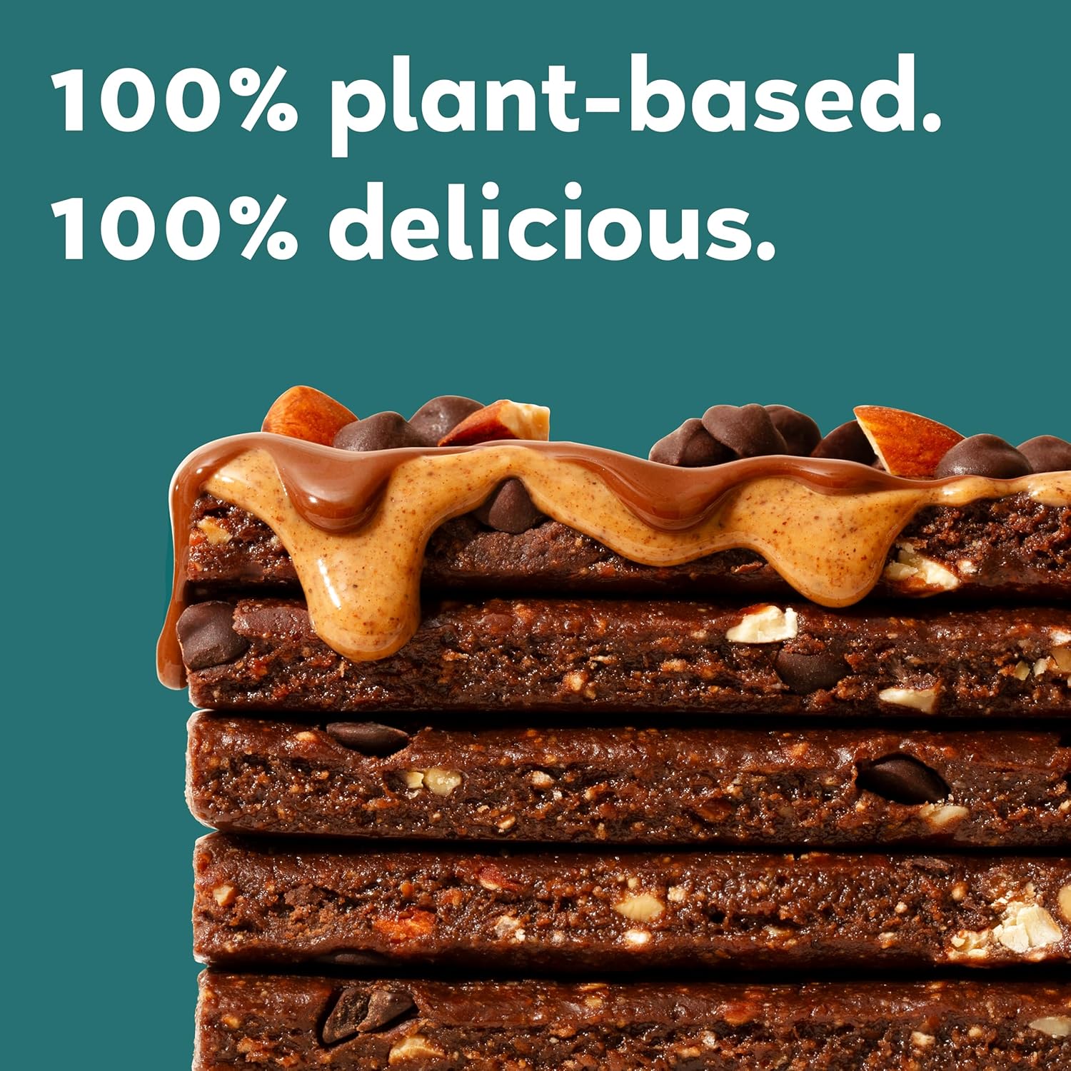 Organic Vegan Protein Bars - Dark Chocolate + Almonds (12 Count, 2.3 oz Bars) by GoMacro