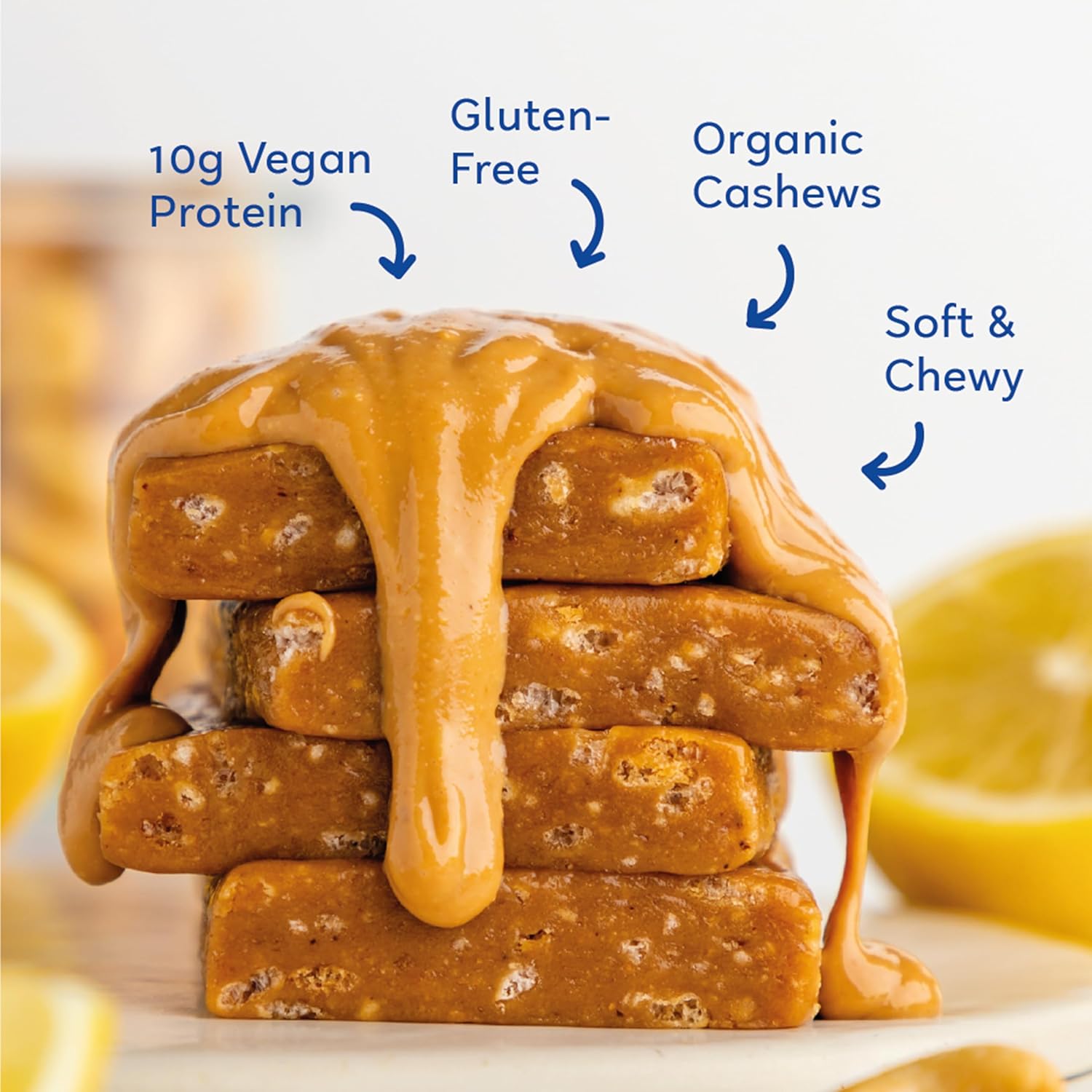 Organic Vegan Protein Bars - Lemon Flavor, 2.3 oz (12 Pack) by GoMacro MacroBar