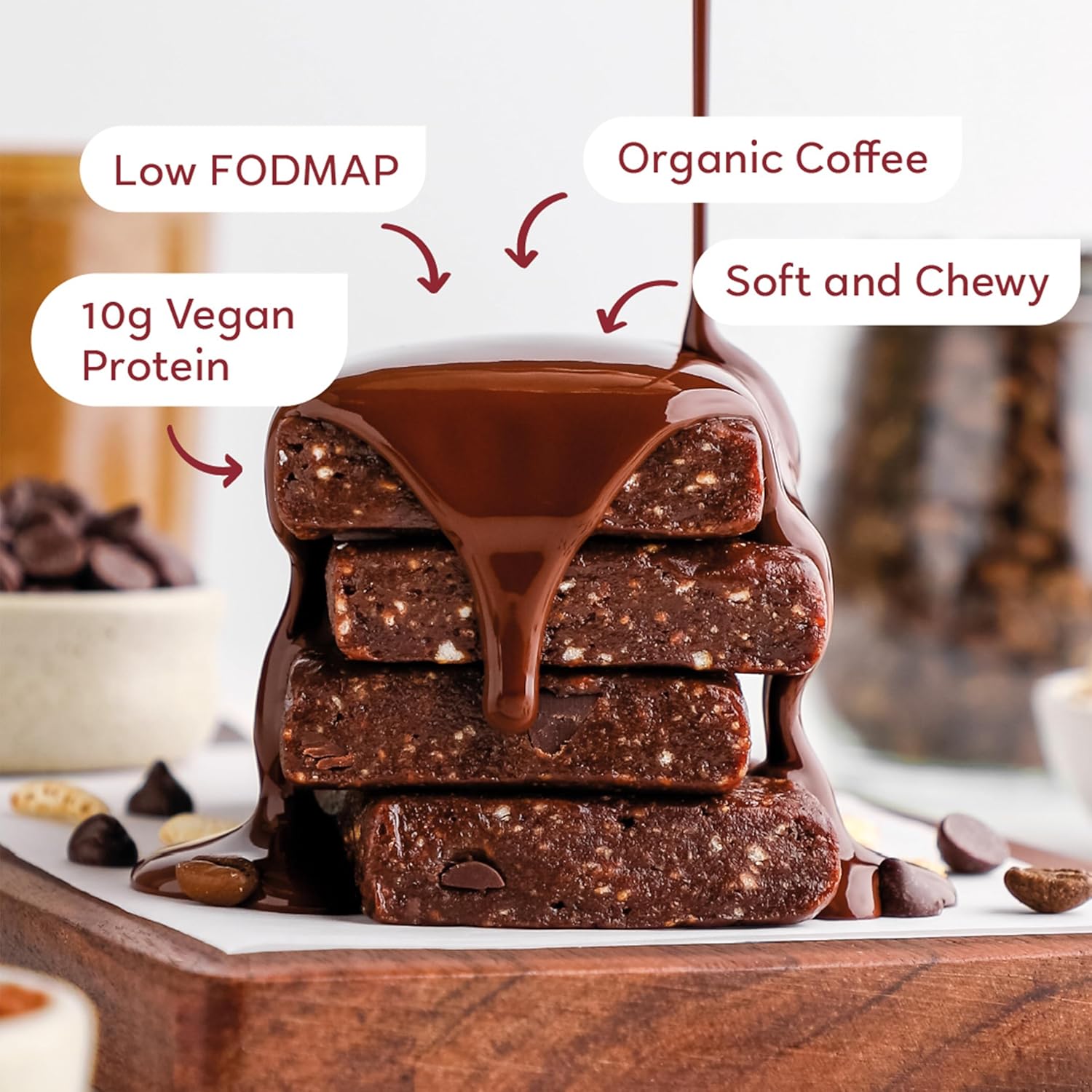 Organic Vegan Protein Bars - Mocha Chocolate Chip Flavor, 12 Count (2.3 oz Bars) by GoMacro