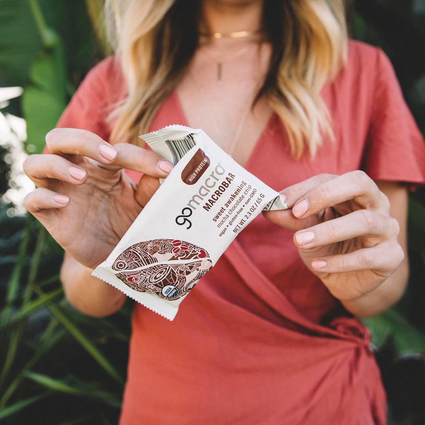 Organic Vegan Protein Bars - Mocha Chocolate Chip Flavor, 12 Count (2.3 oz Bars) by GoMacro