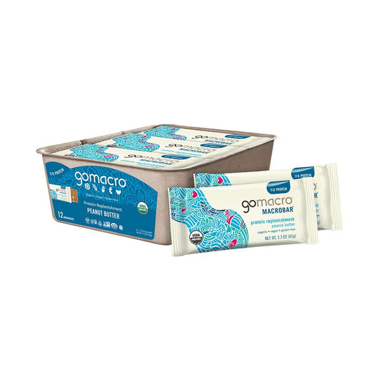 Organic Vegan Protein Bars - Peanut Butter (2.3 oz, 12 Pack) by GoMacro